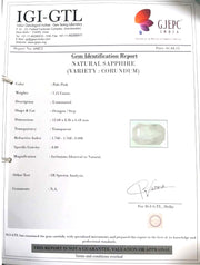 7.12/CT Natural Pink Sapphire with Govt Lab Certificate-(6771)
